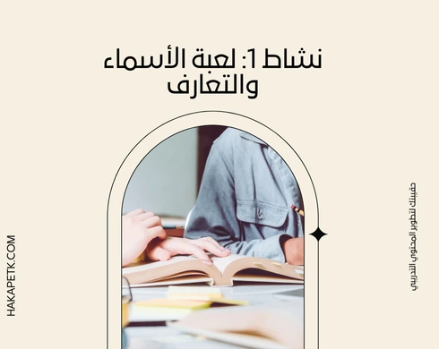 أنشطة تعارف جاهزة لبداية ورشة تدريبية بطريقة تفاعلية